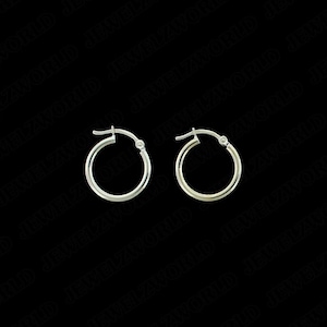 Real 10K Yellow Gold Round Hoop Earrings Polished Plain Tube Mens Womens • Small Gold Hoops Earrings • 10K Gold Hoop Earrings • Gift