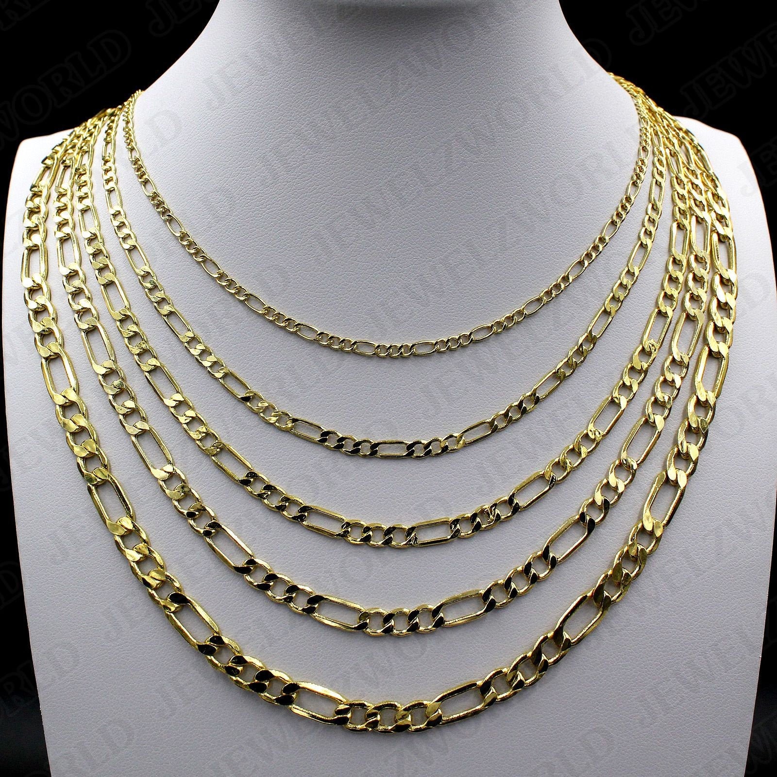 2mm Women Men 16-30" Stainless Steel Figaro Link Curb Chain Necklace Jewelry 