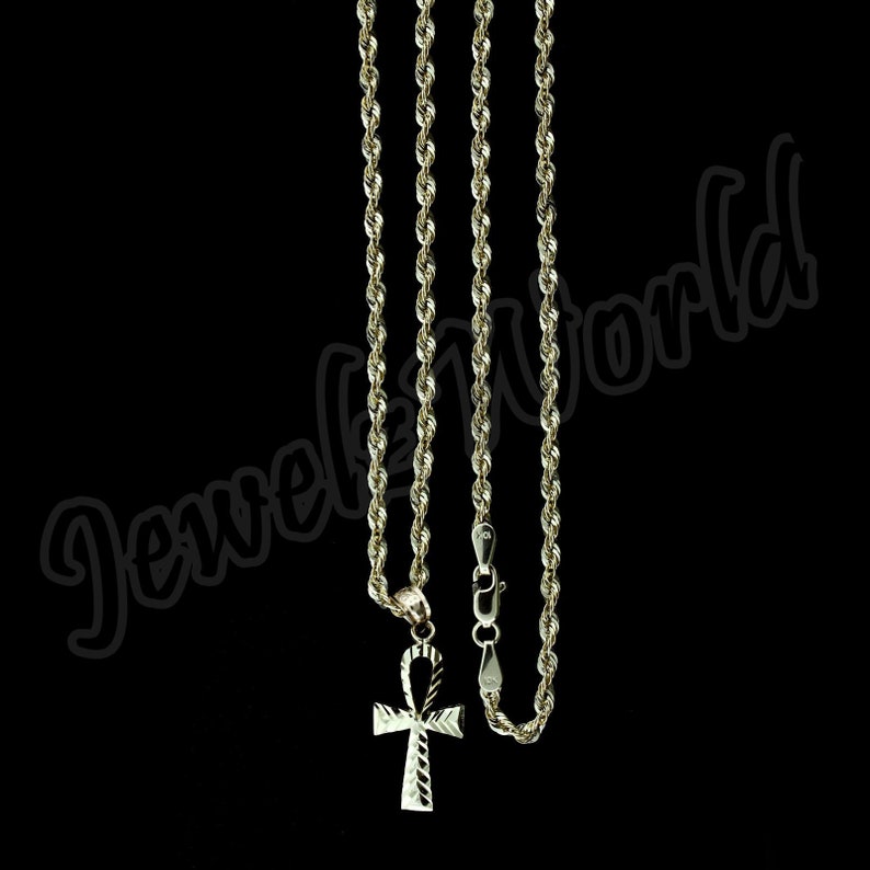1 1/2" Ankh Cross Diamond Cut Textured Charm Pendant Real SOLID 10K Yellow Gold 1 1/2" Ankh Cross Diamond Cut Textured Charm Pendant Real SOLID 10K Yellow Gold