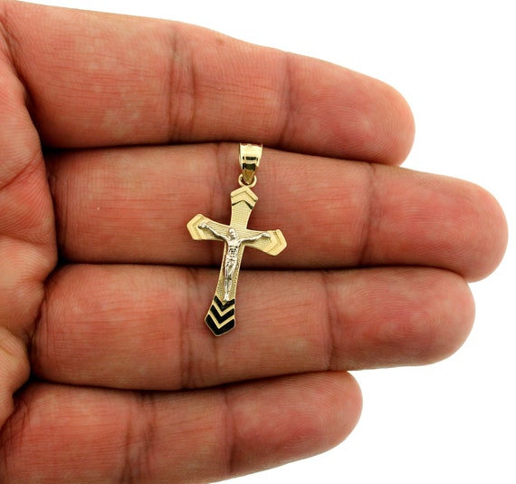 10K Yellow Gold Round & Baguette Diamond Jesus Crucifix Pendant Charm 2.50 CT. - JFL Diamonds & Timepieces