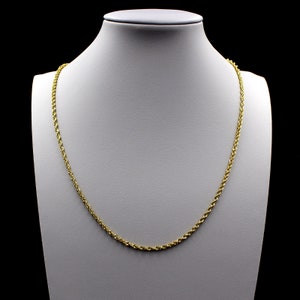 10K Gold Sparkle Rope Chain • 2mm Light Weight Necklace • Twist Rope • Gift • Best Selling • Sale • 16&#39;&#39; 18&#39;&#39; 20&#39;&#39; 22&#39;&#39; 24&#39;&#39; 26&#39;&#39; 28&quot; 30&quot;