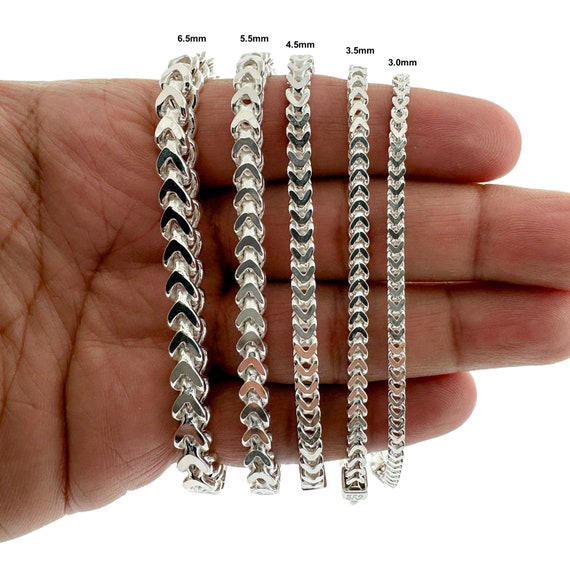 Savlano 925 Sterling Silver Italian Figaro Chain Bracelet | Solid Silver Men's & Women's Jewelry With Gift Box - View #9