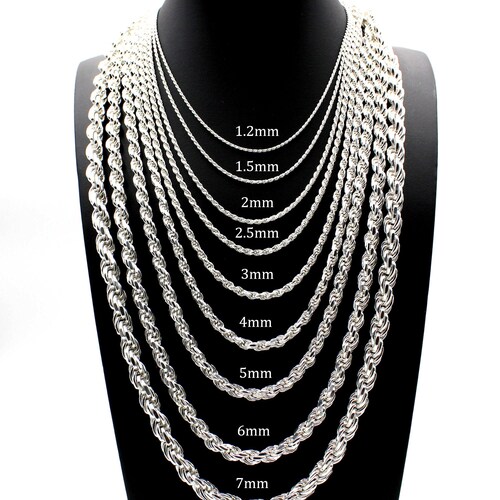 925 Sterling Silver Turkish Chain Necklace/Bracelet – 4mm, Nickel-Free, Sizes 7-30 Inches