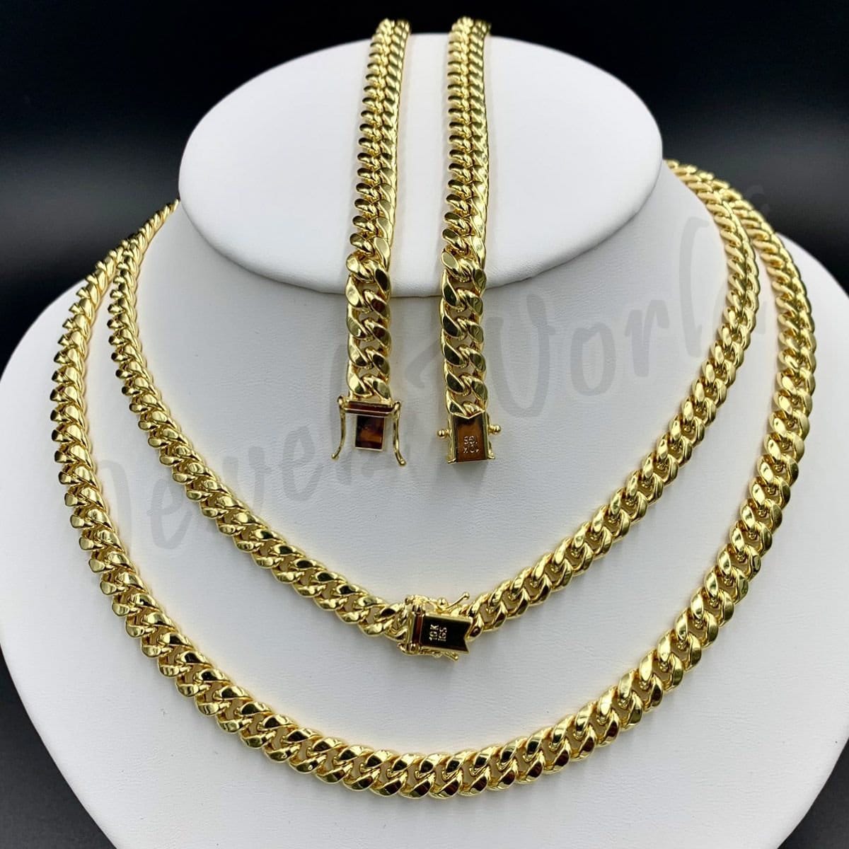 10K Yellow Gold Men's 7MM 20 inch Miami 