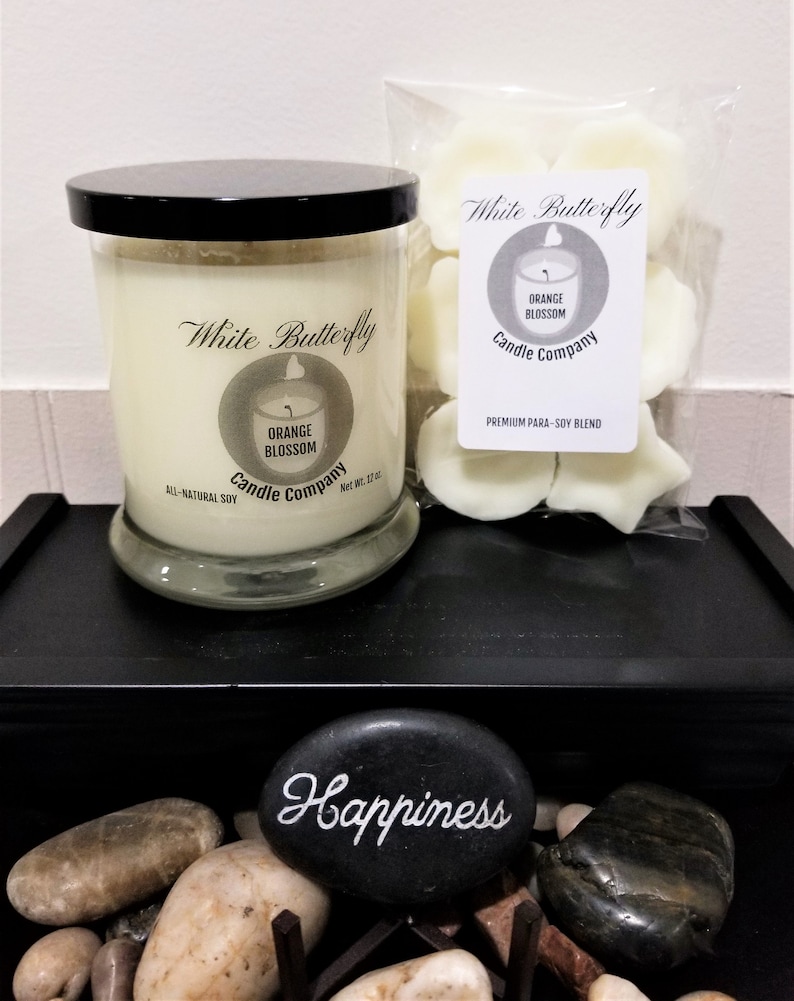 100/% Natural Soy Candle OR Premium ParaSoy Blend Wax Melts for Wax Warmers Orange Blossom
