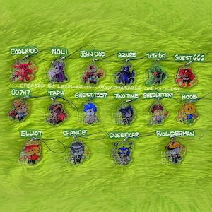 Mini Charms 1,5" - Abbandonato, Regretevator, Pressione, Grazia, Ultrakill, TADC! immagine 4