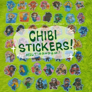 Chibi Stickers! -- MULTIFANDOMS - Pressure, Mouthwashing, D:BH, Sonic, MLP, CoD, Sally Face + more!
