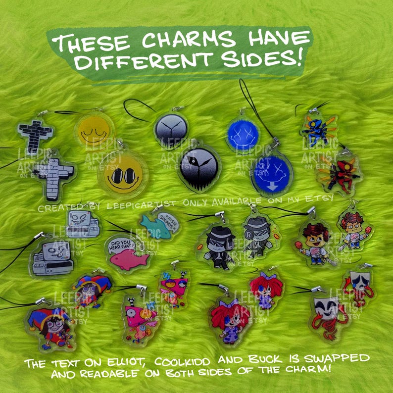 Mini Charms 1,5" - Abbandonato, Regretevator, Pressione, Grazia, Ultrakill, TADC! immagine 5