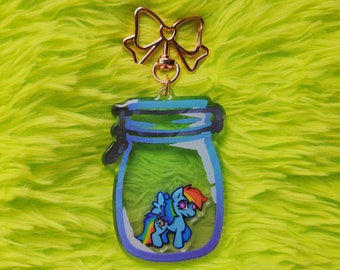 Pony Jar Shaker Charm 3" & Holographic Sticker