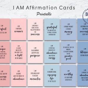 Affirmation Cards Printable With Positive Motivational Quotes - Etsy