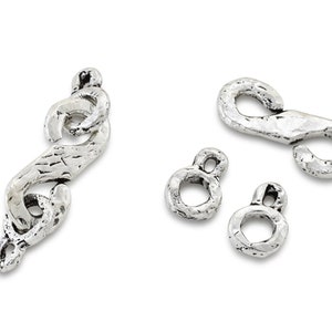 36mm Sterling Silver Artisan S clasps for bracelets, s hooks, jewelry hooks made of Solid 925 silver jewelry closures