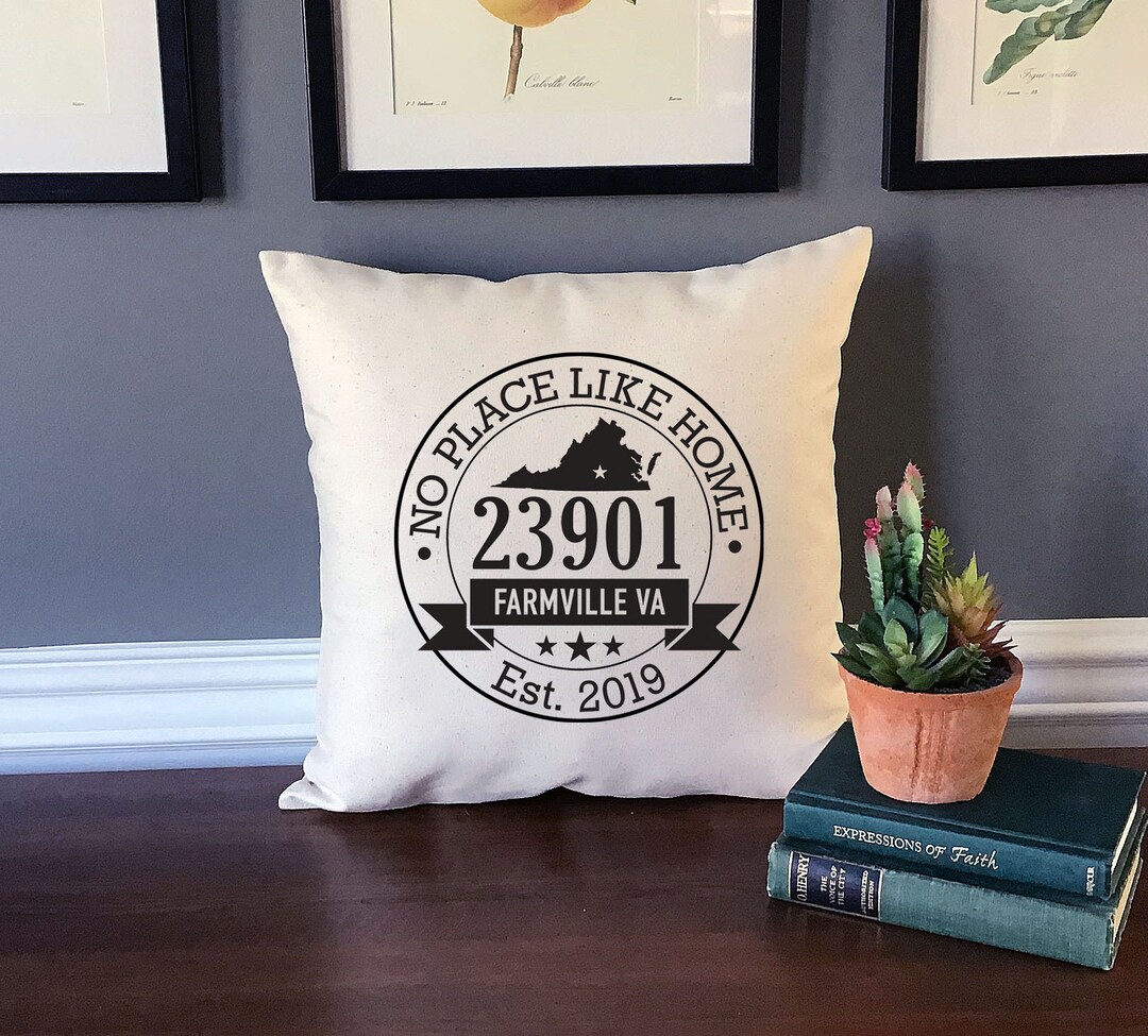 Personalized Custom 'no Place Like Home' City State Zip Code Natural ...