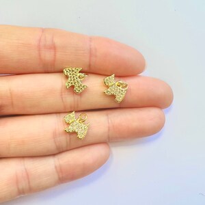 7x10mm Cute Puppy Bracelet charm ,Necklace pendant,Bails Findings