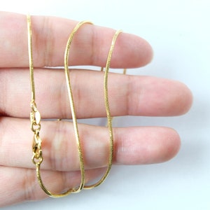 17.7&#39;&#39; 24K Gold Plated Cocoon Chain necklace, Ready to Use, For pendant charm, necklace making (GC11)