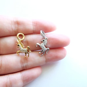 15x13mm Micro Paved  Unicorn charm/pendant , Perfect for Necklace or Bracelet making .