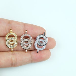 Rhinestone Connectors - Connector Charm - Zircon Beads - Rhinestone Beads - Bracelet Connector - 12x23mm