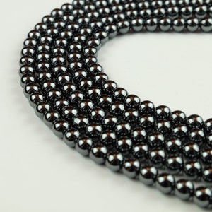 Gunmetal color Hematite Smooth Gemstone round loose beads,15.5 inches strand