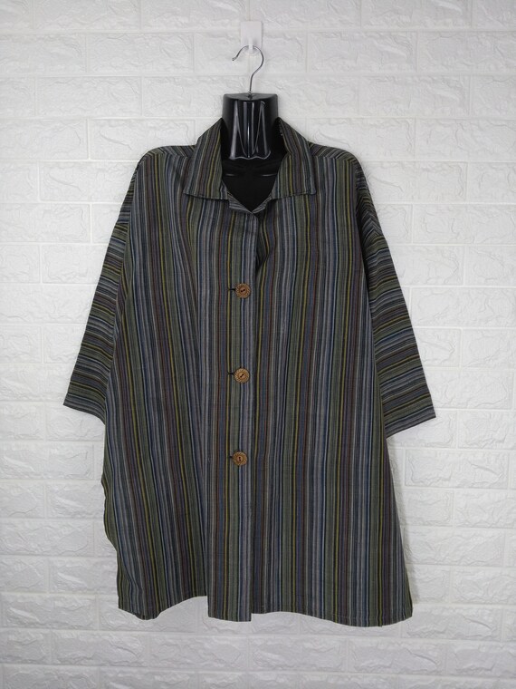 Vintage Long Pyjamas Striped Pattern With Big Butt