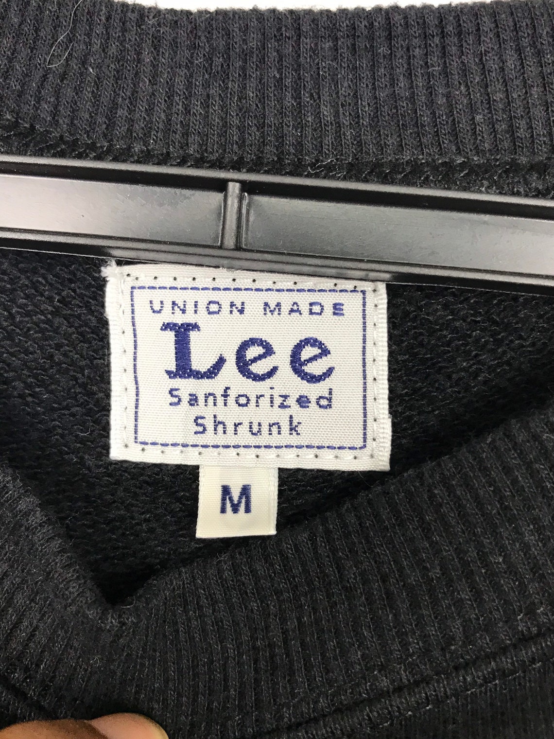 Union Made Lee 90's Pullover Vintage Sweatshirt Black - Etsy