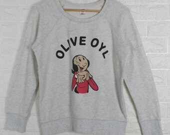 Large Pullover Olive Oyl Cartoon Popeye 