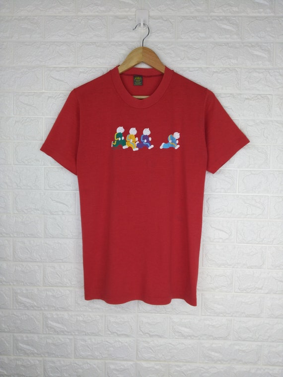 Vintage 80's RUNNING BEARS Shirt Jerzees Jerzees B