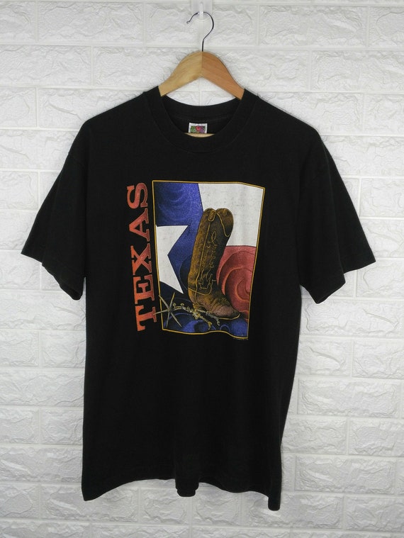 TEXAS COWBOY Boot Vintage Shirt 90's Texas Cowboy