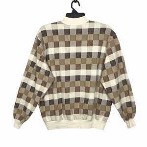 Vintage 90'S Bonworth Checkered Crewneck Sweatshirt Medium - Etsy