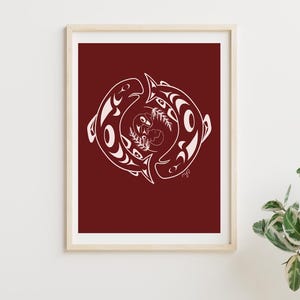 DIGITAL DOWNLOAD* Indigenous Gift From Above Print Digital Download Coast Salish Artwork Native Owned Business Baby Artwork