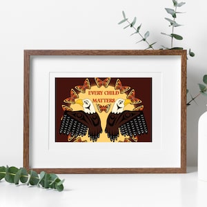 DIGITAL DOWNLOAD* Coast Salish Every Child Matters Print Digital Download Perfect for Home or Bedroom Native Owned Business