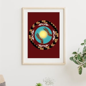 DIGITAL DOWNLOAD* Coast Salish Indigenous Magic Print Digital Download  Artwork Perfect for Home or Bedroom Native Owned Business