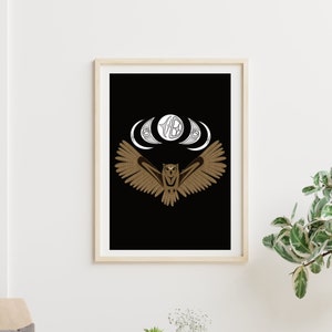 DIGITAL DOWNLOAD* Indigenous Owl Print Digital Download Coast Salish Artwork Perfect for Home or Bedroom Native Owned Business