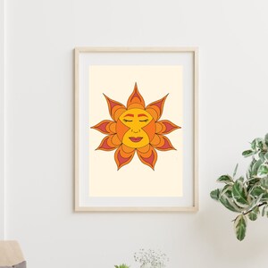 DIGITAL DOWNLOAD* Coast Salish Sun Print Digital Download Coast Salish Artwork Perfect for Home or Bedroom Native Owned Business