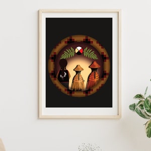 DIGITAL DOWNLOAD* Coast Salish Indigenous Print Digital Download  Artwork Perfect for Home or Bedroom Native Owned Business