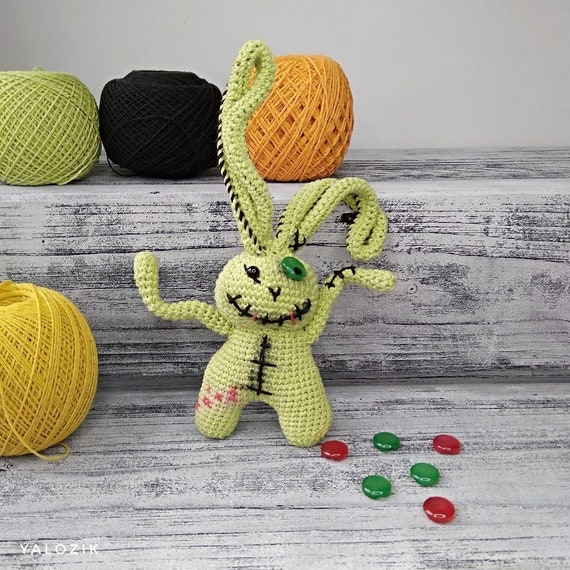 Zombie rabbit toy / zombie monster / dead hare doll / funny Etsy