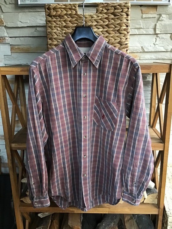 Vintage Size L MARLBORO Classic Men’s Shirt Brown… - image 2