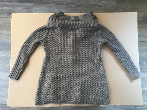 Pull Cardigan Vintage Phildar - Gris/Beige - Taille XL - Occasion Très Bon État