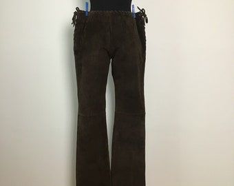 Pantaloni Di Cuoio Di Camoscio | Etsy
