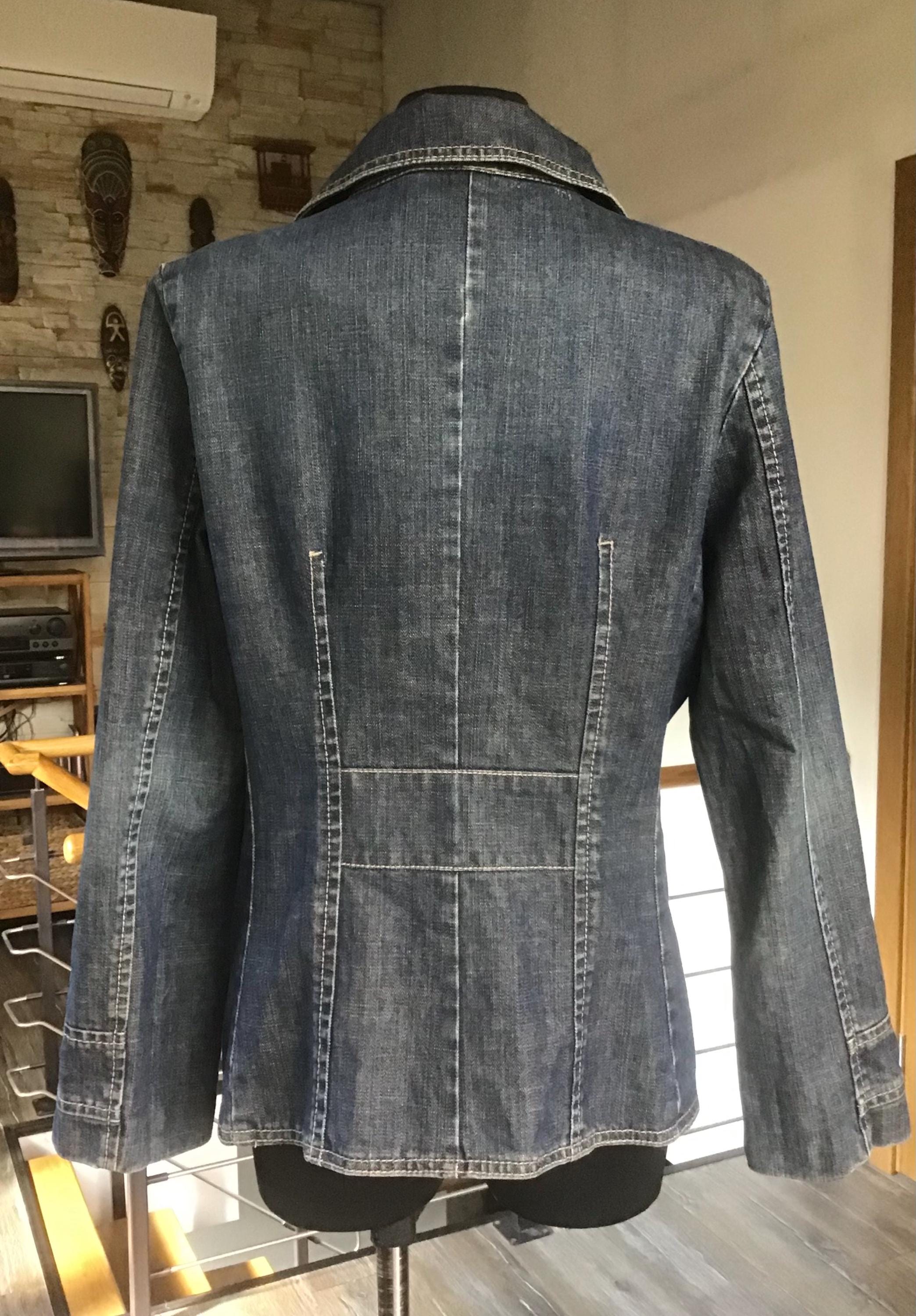 ヴィンテージ レディース サイズ M-L ブルー デニム ジャケット 
