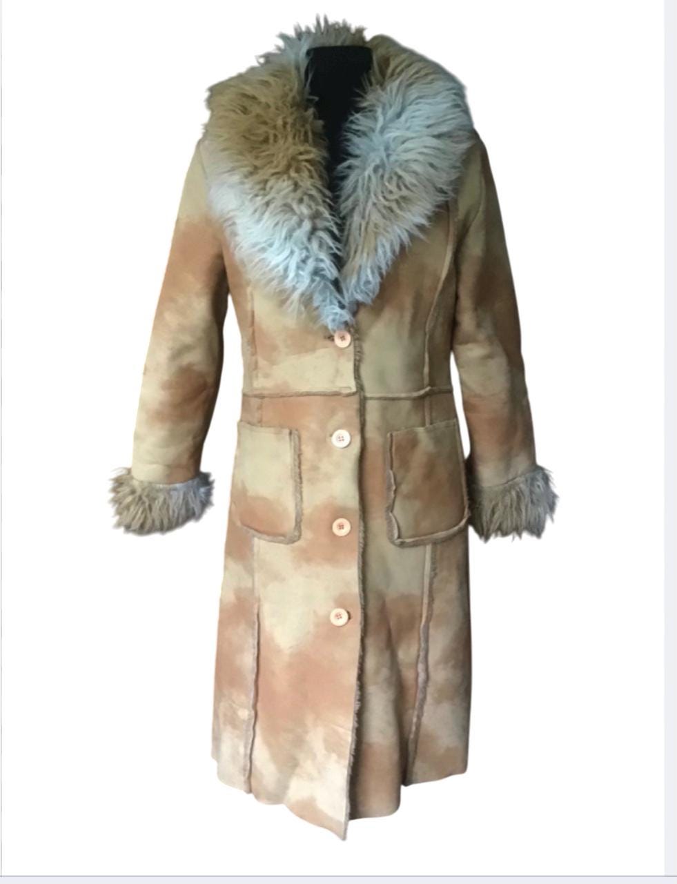 Vintage Mouton Fur Coat very dark brown | eBay