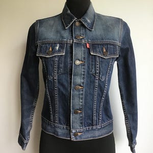 Vintage Women’s Levi’s Blue Denim Jacket Size S Cotton Jean Jacket for Girls