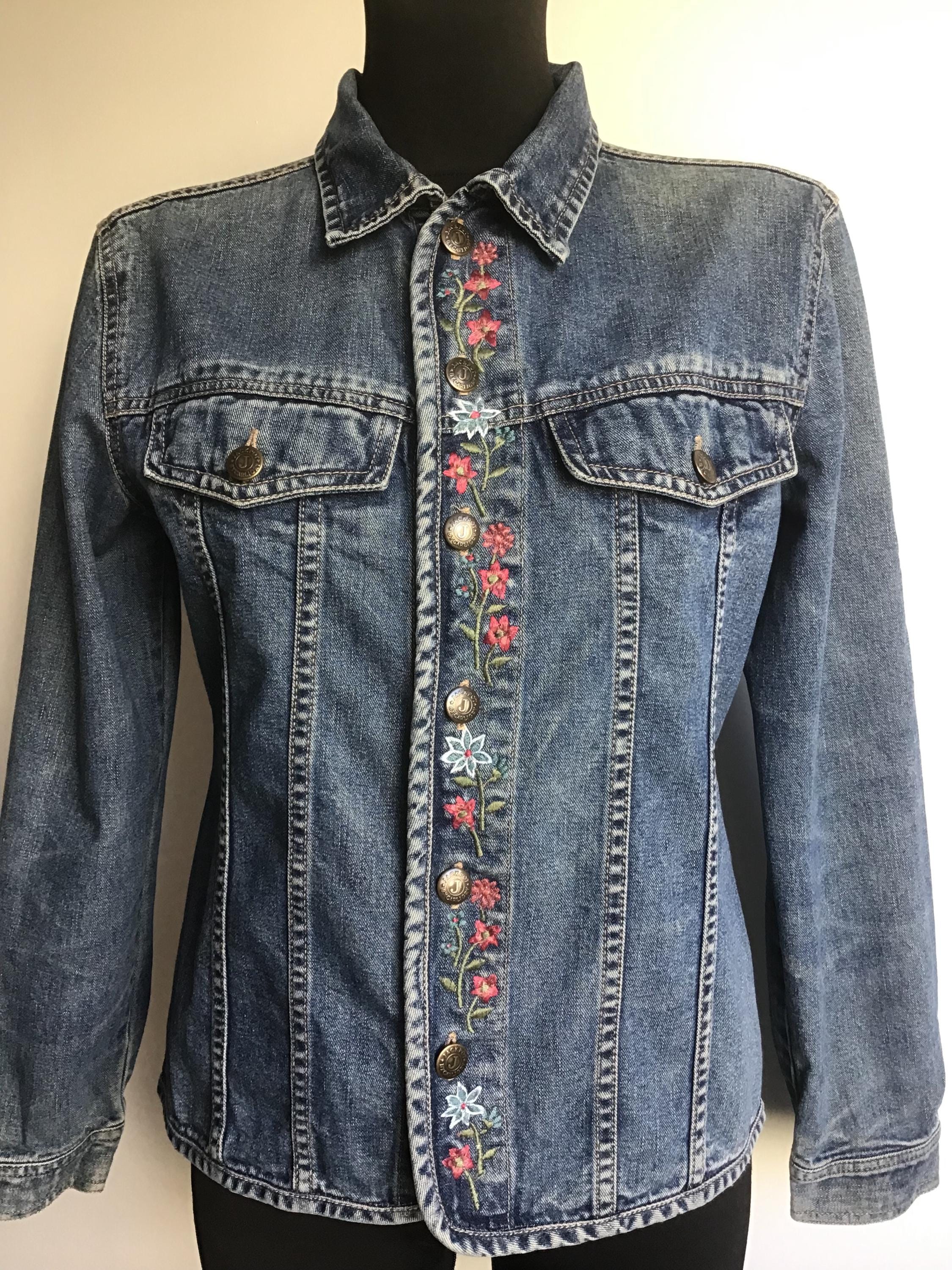 Vintage Women's Size M Jackpot by Carli Gry Blue Denim Jacket