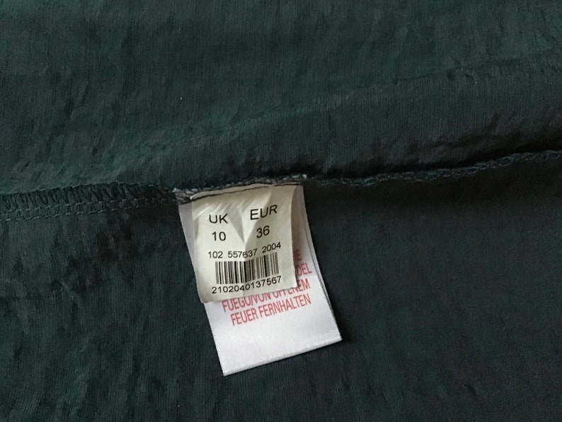Vintage Women\u2019s Size M Dark Turquoise Blouse Short Sleeve Evening Blouse