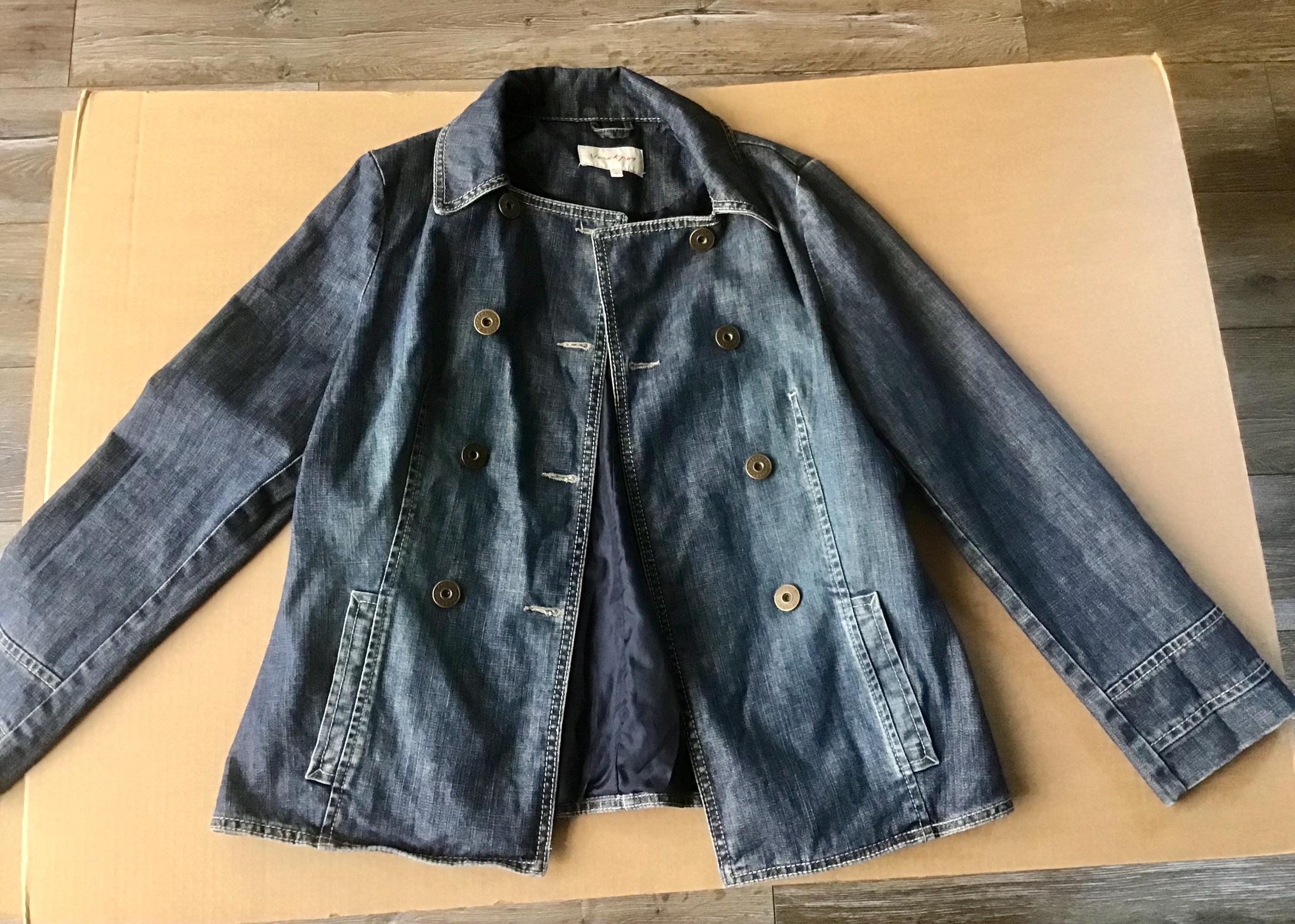 ヴィンテージ レディース サイズ M-L ブルー デニム ジャケット 