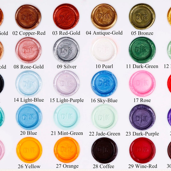 Wax Seal Beads for Wedding Invitation, 30 Different Colors High-Quality Wax Beads, Wax Stamp Beads, Wax Particles, Wax Melts, Wax Warmer