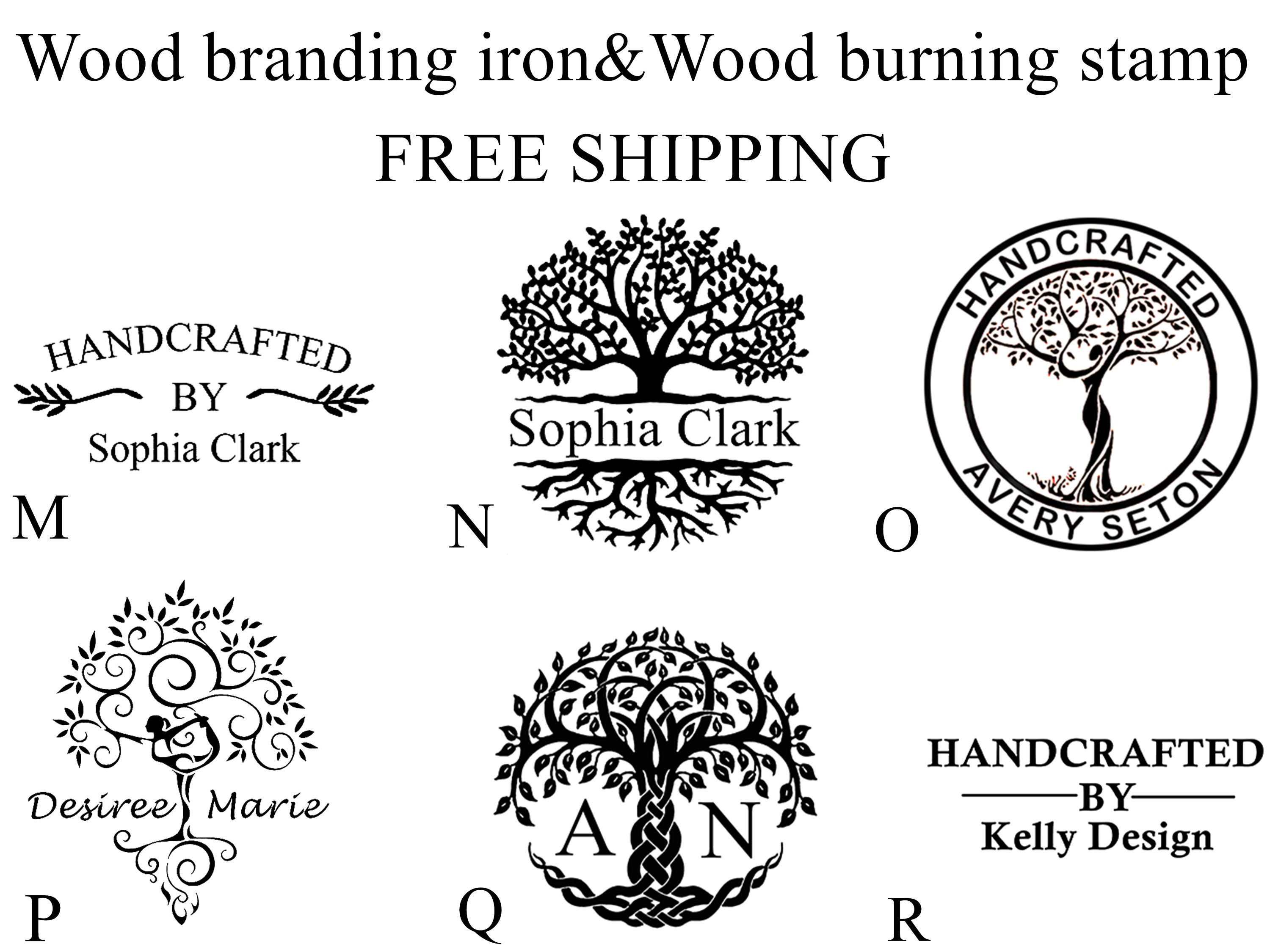 Custom logo wood branding iron with wood burning stamp for Etsy