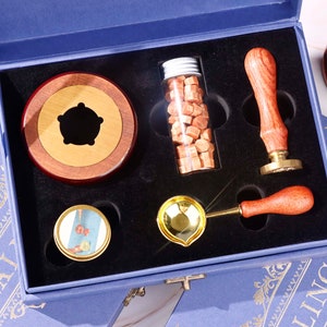 Sello de lacre personalizado, Kit de sello de lacre para boda, Kit de sello de lacre con logotipo personalizado, Sello de lacre personalizado, Juego de sello de lacre para invitación