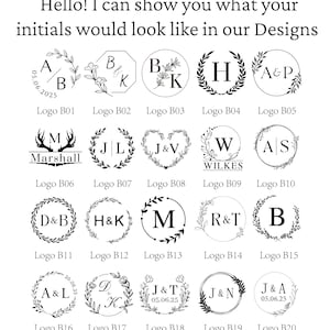 Sello de sello de cera con logotipo de pareja de bodas personalizado, sello de cera de monograma de boda minimalista, kit de sello de cera con logotipo inicial, sello de cera de letras, sello de cera con nombre