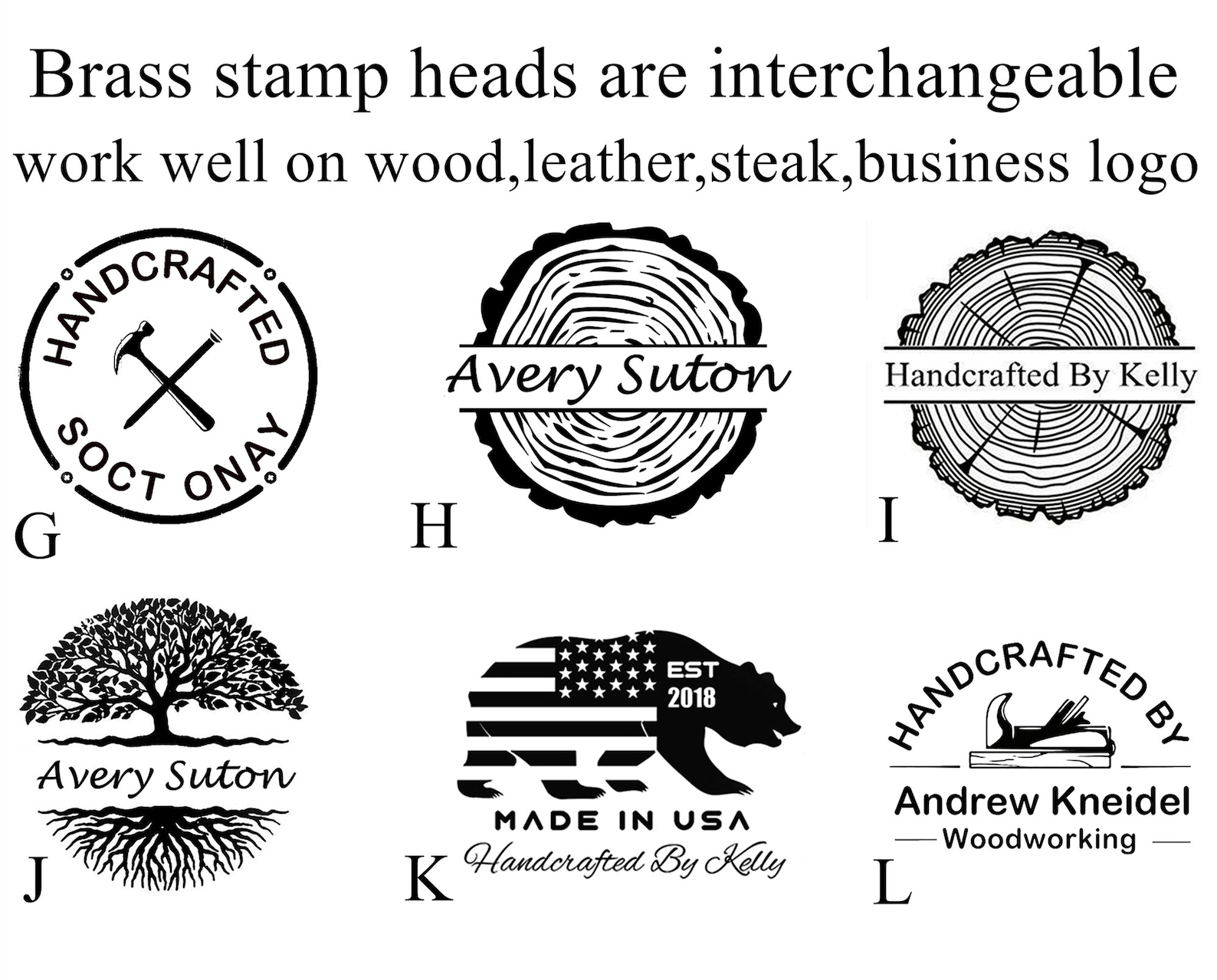 Custom wood burn logo for wood burning stamp with branding Etsy