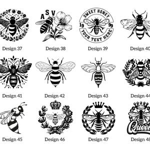 Handgezeichnete Bienen Wachs Siegel Stempel Individuell, Wespe Logo Wachs Siegel Kit, Honigbiene Logo Wachs Stempel Kit, Bienen Logo Firma Wachssiegel Stempel Kit