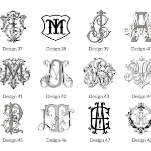 Custom Wedding Monogram Wax Seal Stamp Kit: Vintage Invitation Crest